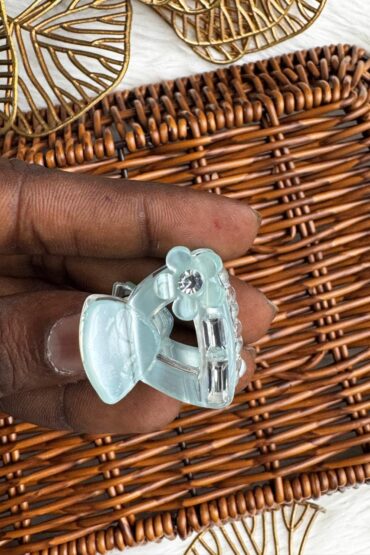 ELEGANT FLORAL CRYSTAL HAIR CLIP-UBUU2