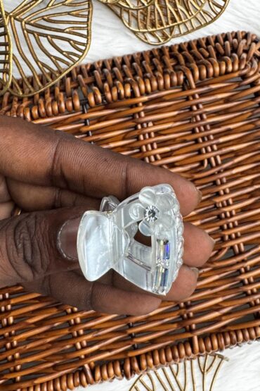 ELEGANT FLORAL CRYSTAL HAIR CLIP-UWUU3