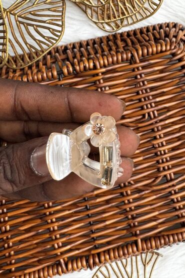 ELEGANT FLORAL CRYSTAL HAIR CLIP-ULUU4